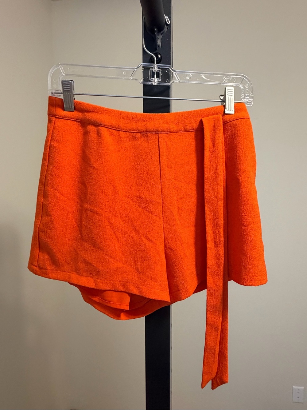 J.O.A. Bright Orange Tie-Front Skort